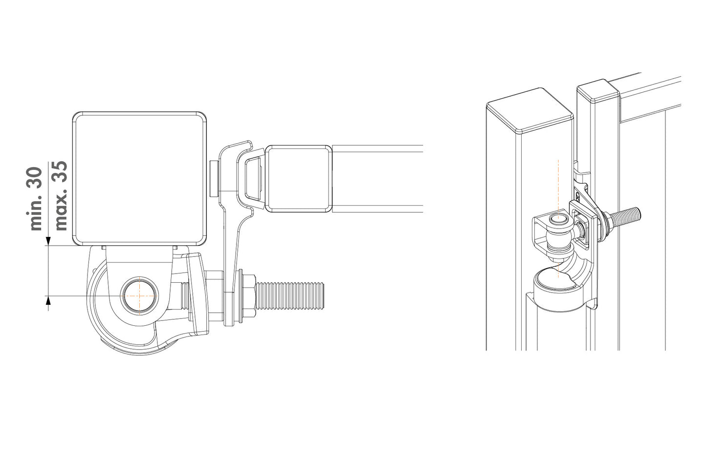 Locinox estetiskas 180 hidraulinis vartu pritraukejas rhino.