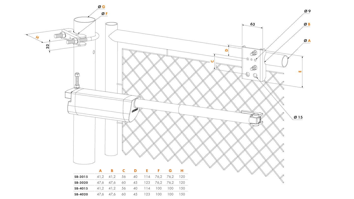 Locinox hidraulinis pritraukejas dideliems vartams samson 2.