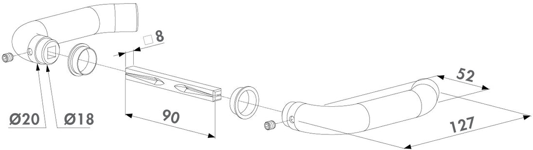 Locinox nerudijancio plieno rankenos i tipo.