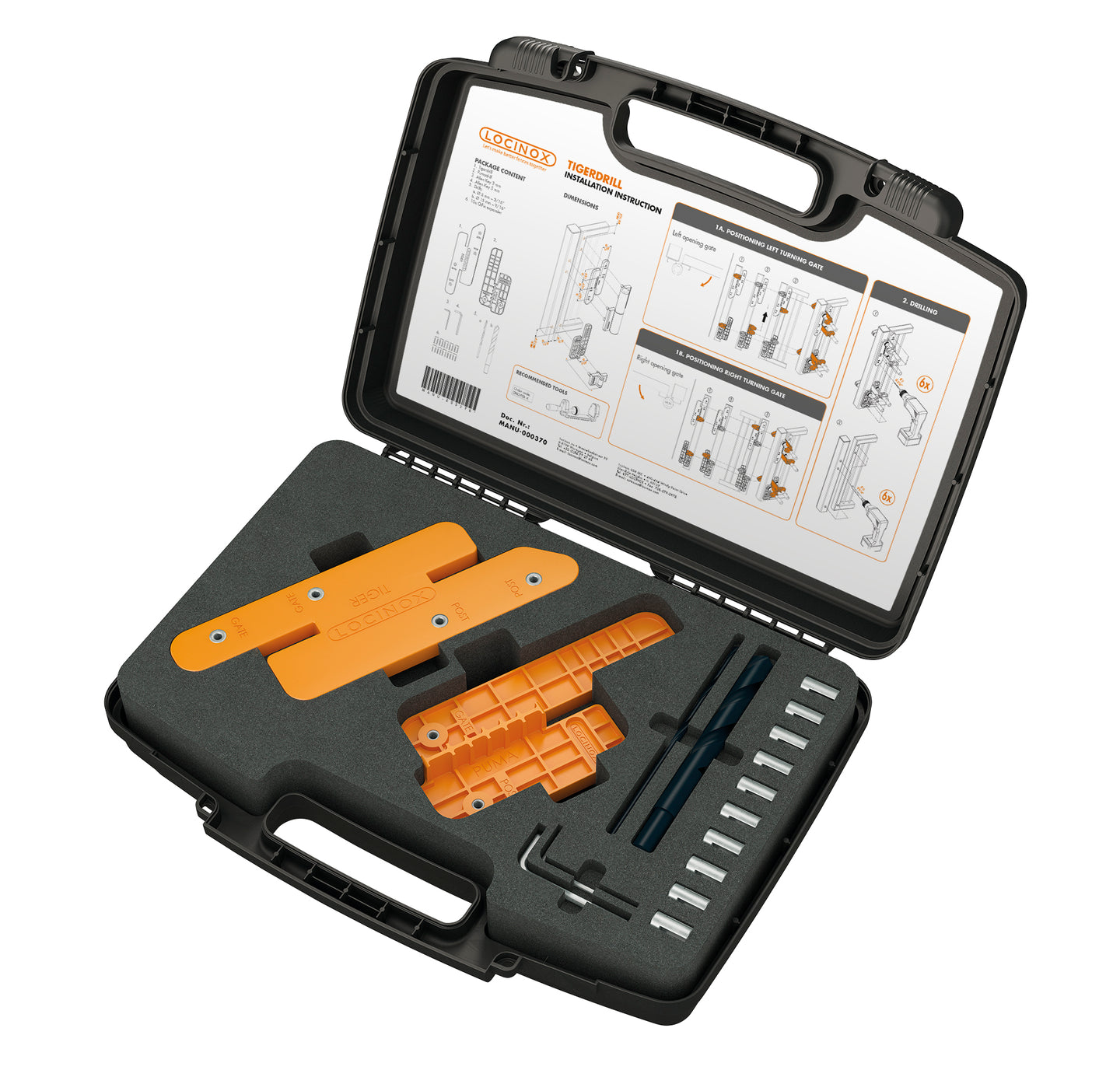 Locinox grezimo rinkinys tiger vartu vyriams su pritraukimu.