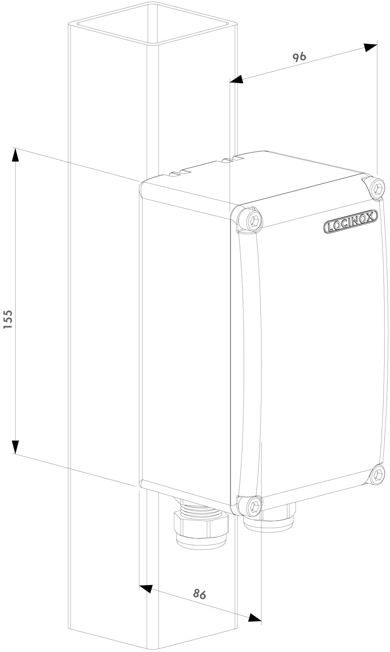 Locinox dezute transformatoriui maitinimo blokui.