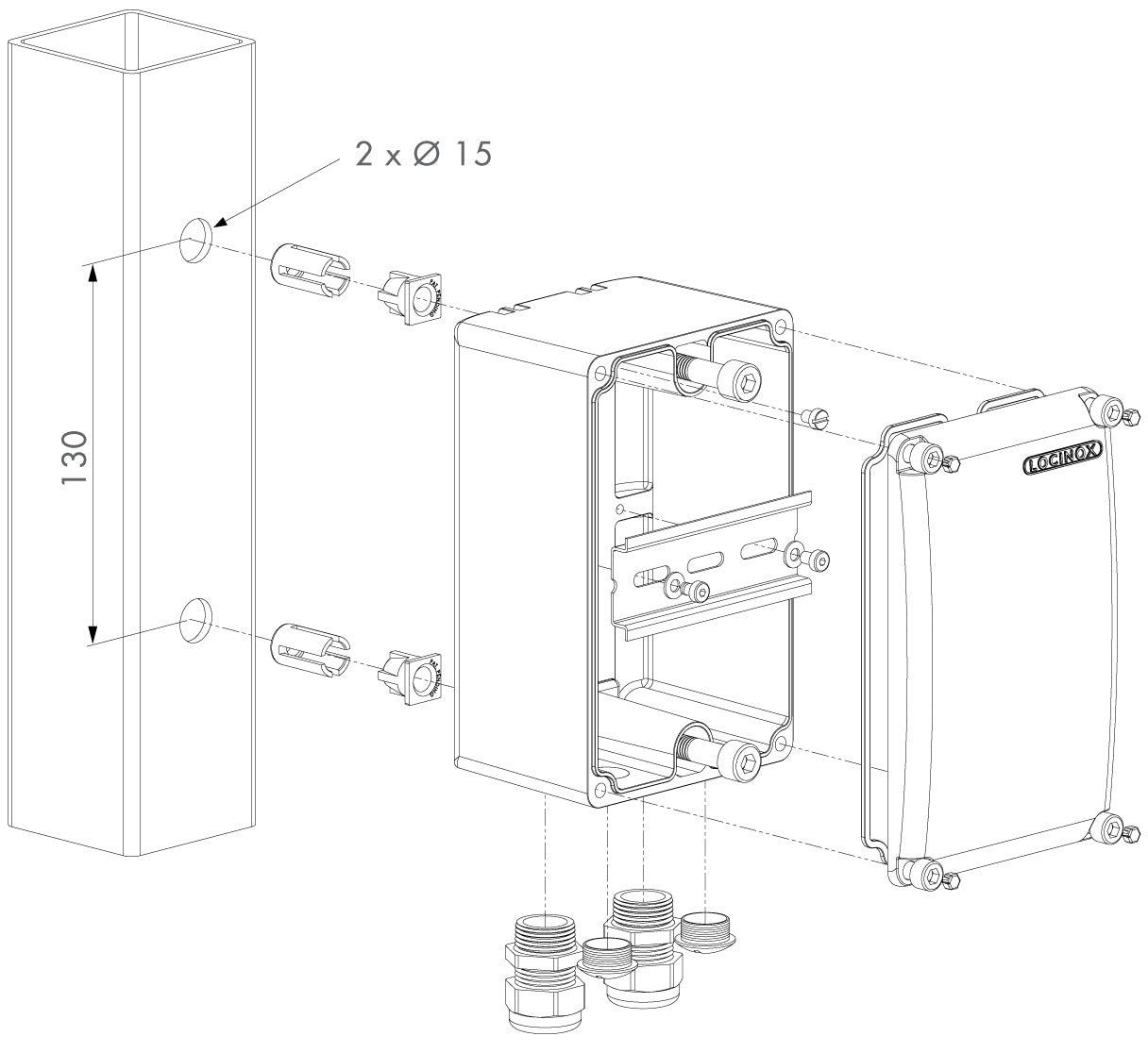 Locinox dezute transformatoriui maitinimo blokui.
