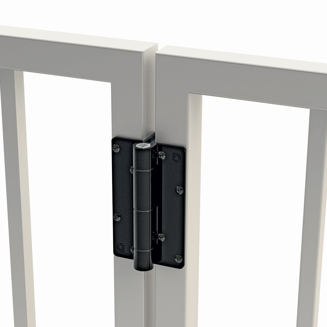 D&D Technologies vyriai juodi aliumininiai su pritraukimu 2vnt su 2 kojelėmis tvoros varteliams iki 20kg.