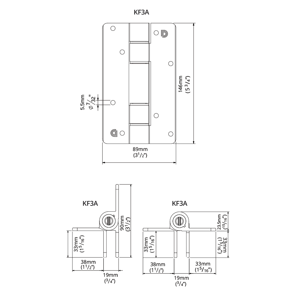 D&D Technologies vyriai balti aliumininiai su pritraukimu 2vnt tvirtinimui prie sienos tvoros varteliams iki 20kg.