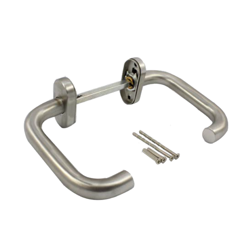 Nerūdijančio plieno rankena.