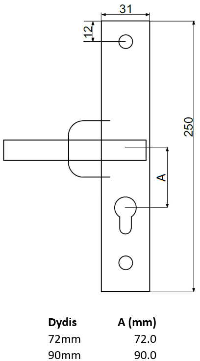 Rankena su viena nejudančia rankena.