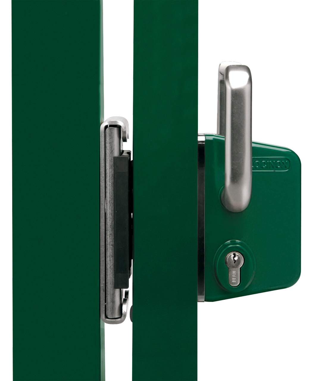 Locinox ant pavirsiaus montuojama stumdomu vartu spyna.