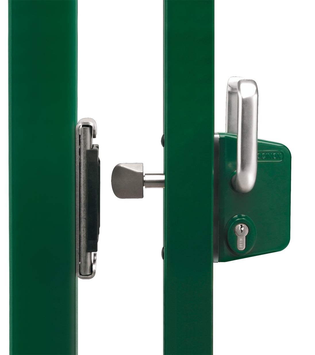 Locinox ant pavirsiaus montuojama stumdomu vartu spyna.