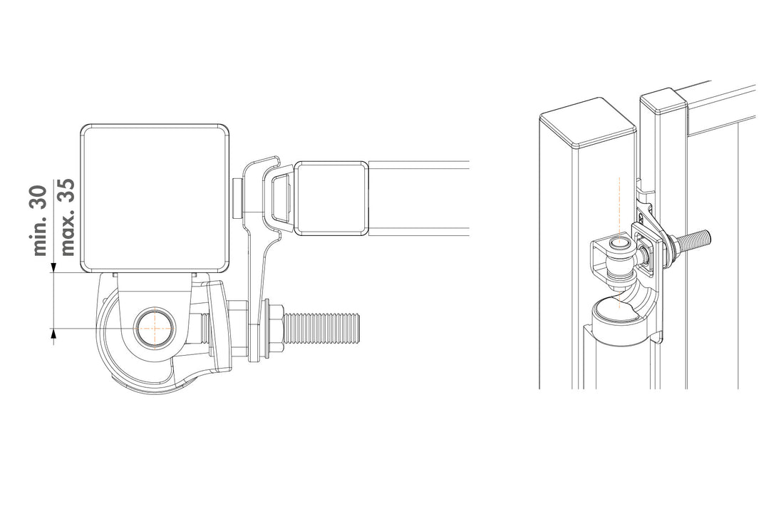 Locinox estetiskas 180 hidraulinis vartu pritraukejas rhino.