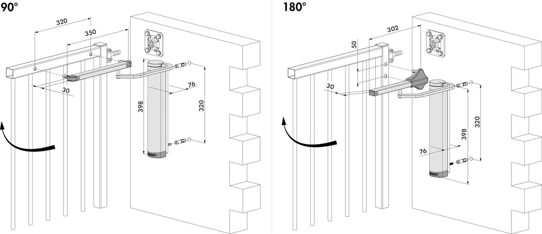 Locinox ant sienos montuojamas vartu pritraukejas verticlose 2 wall.