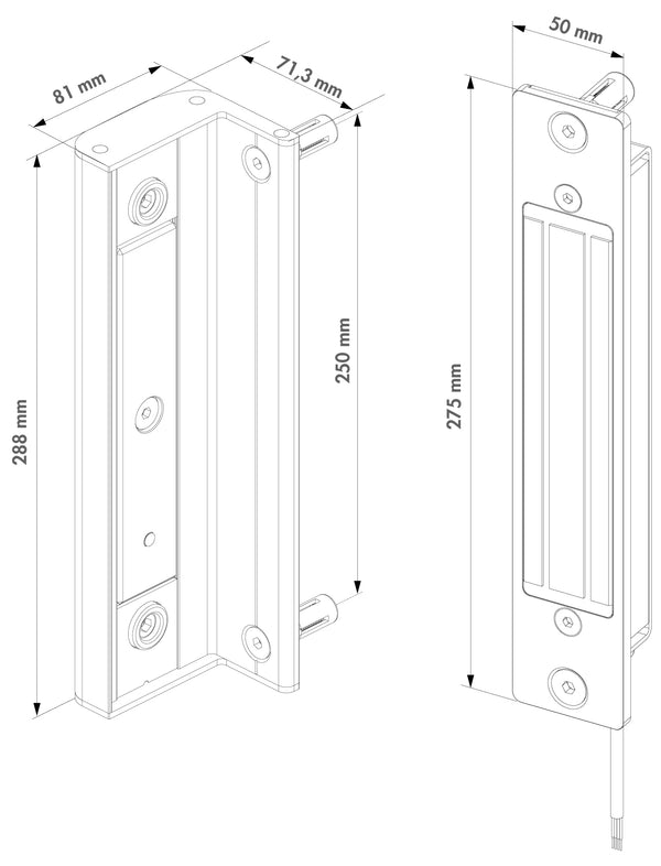 Locinox imontuojama elektromagnetine spyna atveriamiems vartams.