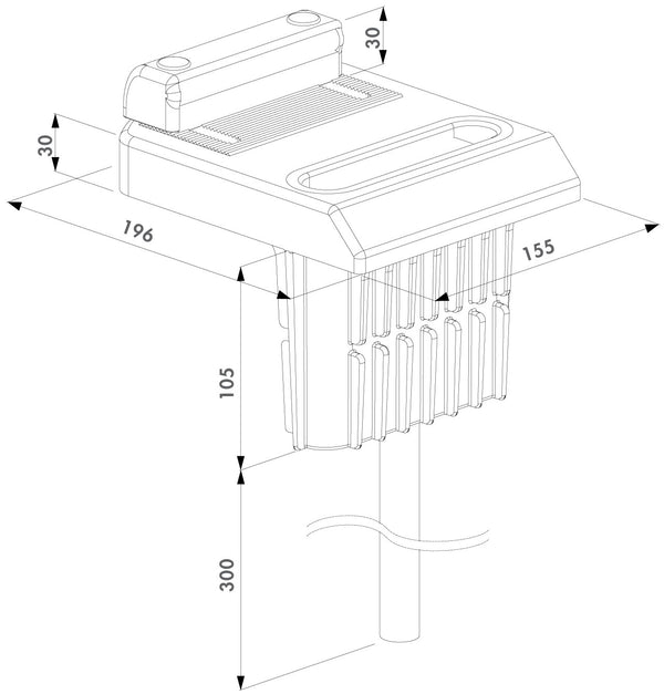 Iscentrine vartu fiksatoriaus atrama gaudytuvas brezinys