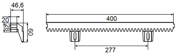 Krumpliaratine juosta l 400mm.