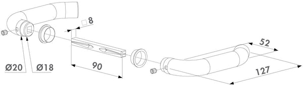 Locinox nerudijancio plieno rankenos i tipo.
