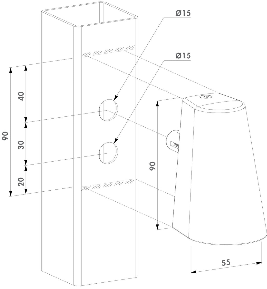 TRICONE Locinox sviestuvas tvoroms ir vartams brezinys