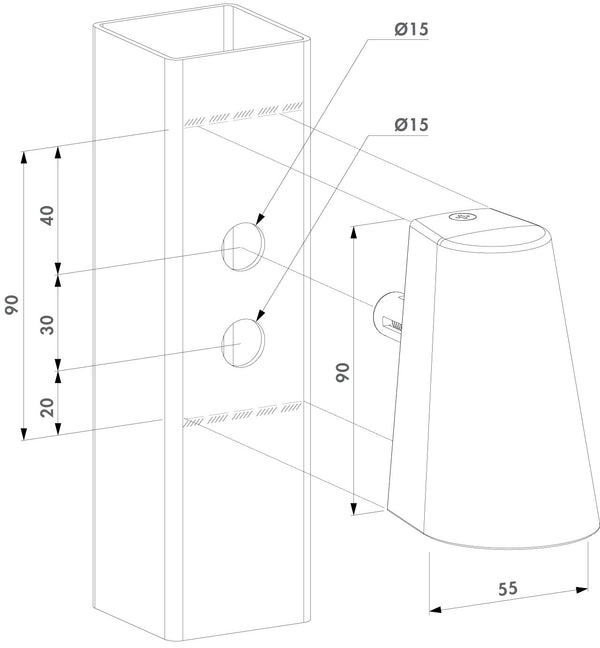 TRICONE Locinox sviestuvas tvoroms ir vartams brezinys