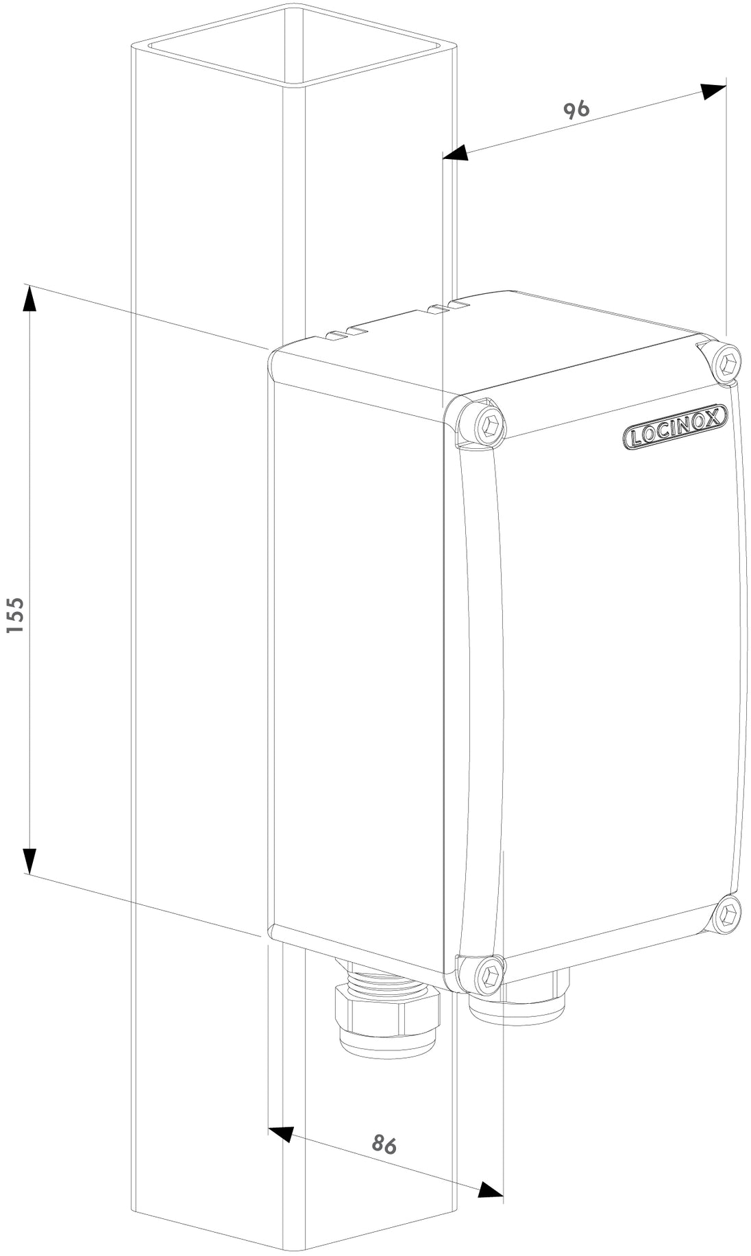 Locinox dezute transformatoriui maitinimo blokui.