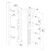 Locinox SFKO-V ir SFKO-V-5060 atramos-gaudytuvo matmenys ir montavimo schema