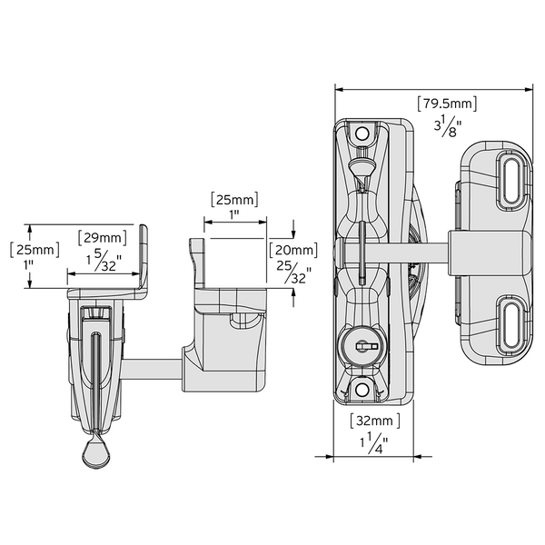 Skląstis varteliams rakinamas raktu iš vienos pusės baltas.
