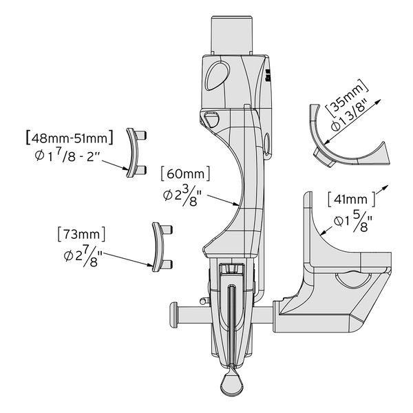 D&D Technologies skląstis apvalaus vamzdžio varteliams rakinamas raktu iš dviejų pusių.
