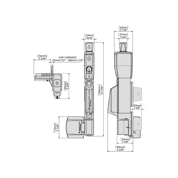D&D Technologies signalizuojantis apsauginis skląstis varteliams.