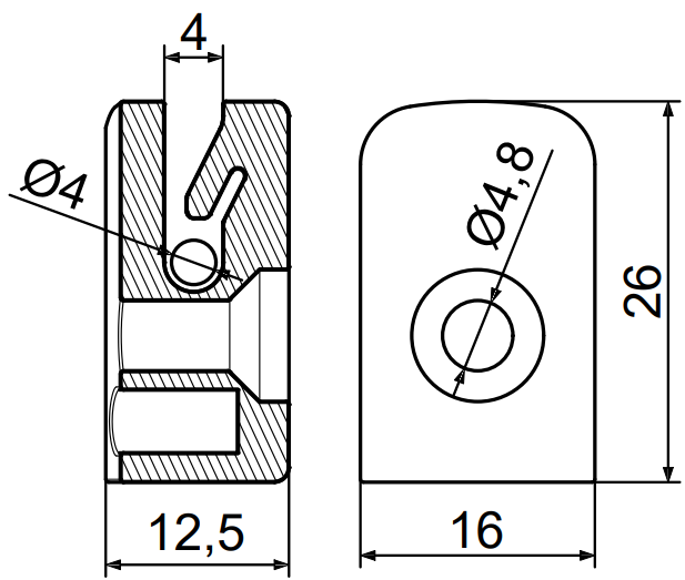 Plastikinis įtempimo vielos laikiklis