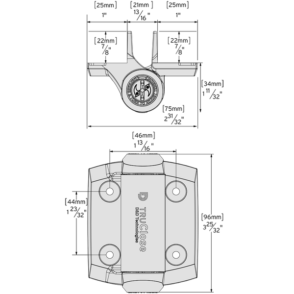 D&D Technologies vyriai su pritraukimu 2vnt (metalas-metalas) su 2 kojelėmis tvoros varteliams iki 30kg.
