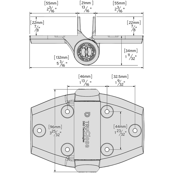 D&D Technologies vyriai su pritraukimu 2vnt (medis-medis) su 2 kojelėmis tvoros varteliams iki 30kg.