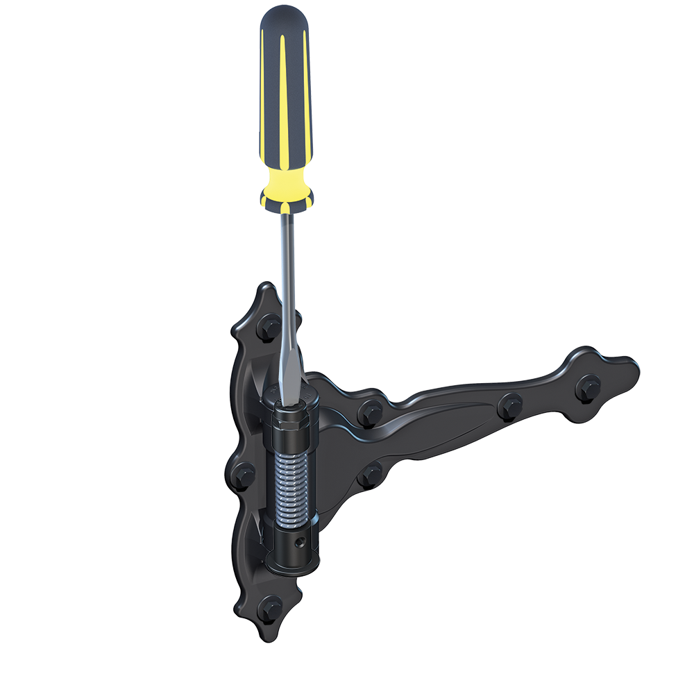 D&D Technologies dekoratyvūs vyriai su pritraukimu 2vnt (medis-medis) tvoros varteliams iki 25kg.