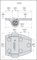 D&D Technologies vyriai su pritraukimu 2vnt (metalas-medis) be kojelių tvoros varteliams iki 30kg.